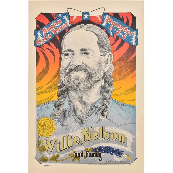 Willie Nelson & Family Austin Opera House Poster
