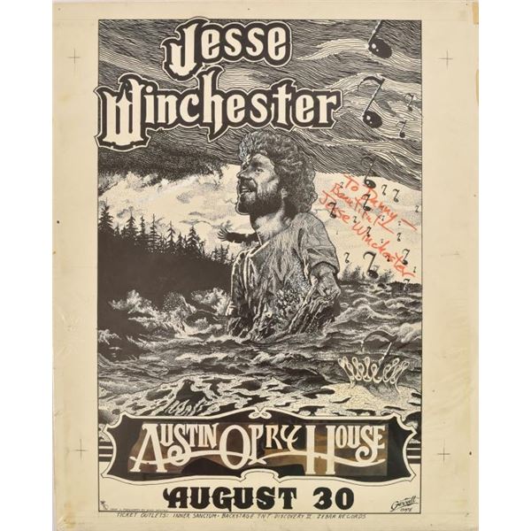 Danny Garrett Original Poster Art Jesse Winchester