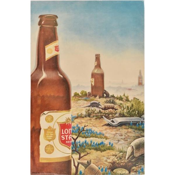 Jim Franklin Lone Star Beer Poster 1974