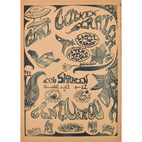 Conqueroo Club Saracen Austin Texas Poster