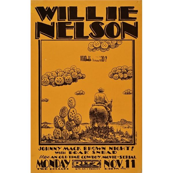 Ritz Theatre Willie Nelson Poster Jim Franklin