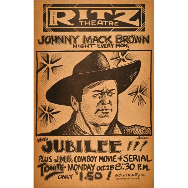 Ritz Theare Johnny Mack Brown Poster Jim Franklin