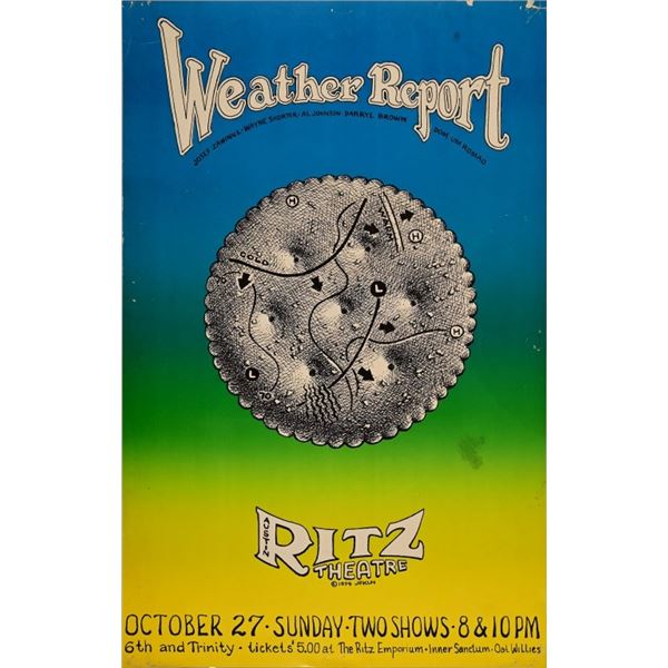Ritz Theatre Weather Report Jim Franklin Poster