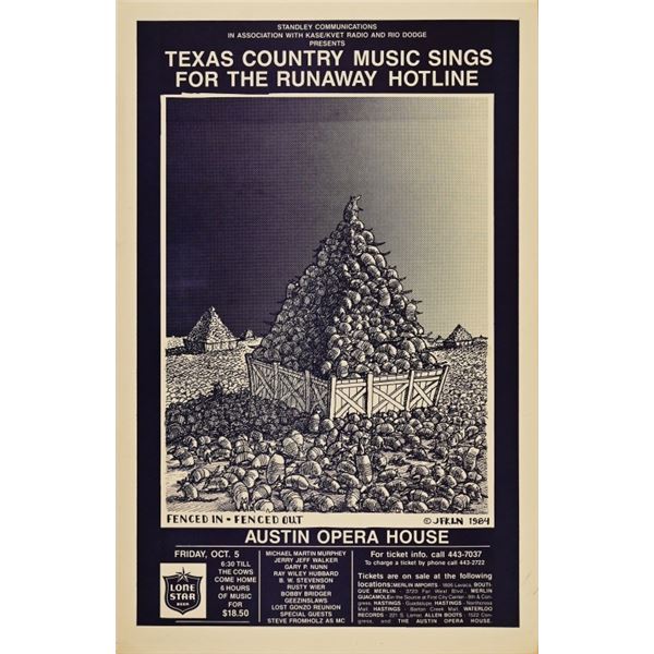 Austin Opera House Poster by Jim Franklin