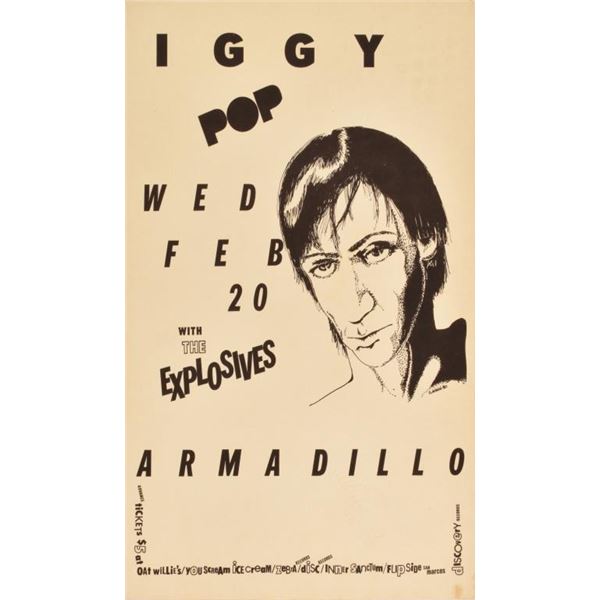 Armadillo World HQ Iggy Pop Poster by Flathead