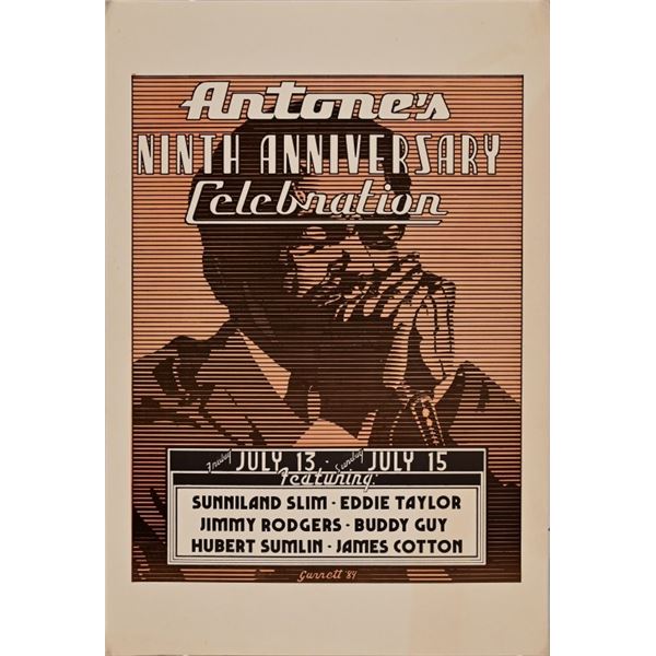 Antone's 9th Anniversary Poster by Danny Garrett