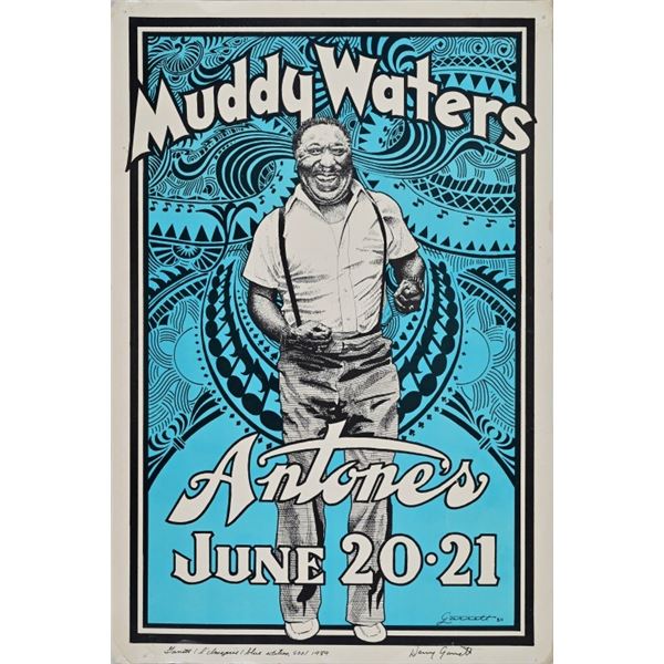Antone's Muddy Waters Poster Signed Danny Garrett
