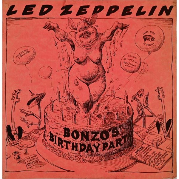 Led Zeppelin LP Bonzo's Birthday Bash Poster