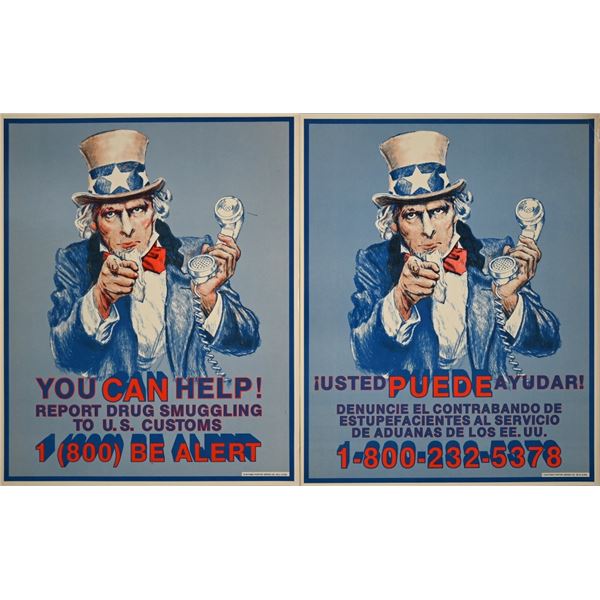 (2) Uncle Sam Drug Smuggling Poster