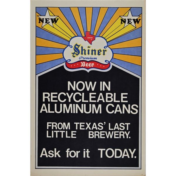 Shiner Beer Aluminum Can Poster