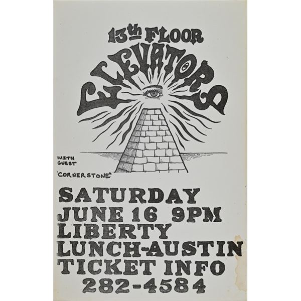 Liberty Lunch 13th Floor Elevators Poster