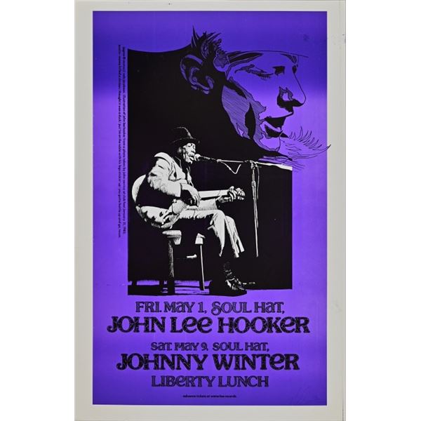 Liberty Lunch Johnny Winter/John Lee Hooker Poster