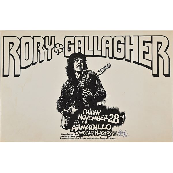 AWHQ Rory Gallagher Poster Signed Micael Priest