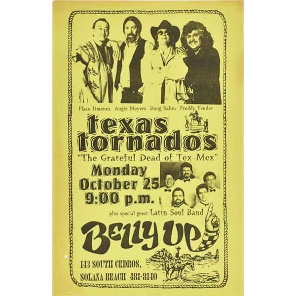 Belly Up Texas Tornados Poster