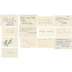 13 Silent Screen Actress Signed Cards