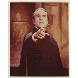 Christopher Lee Signed "Dracula" Photo