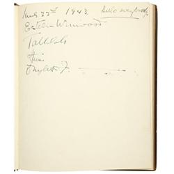 Clifton Webb Signed Guest Book from Home