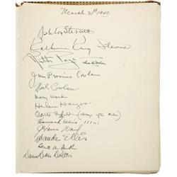 Clifton Webb Guest Book - "The Webbs" - Vintage