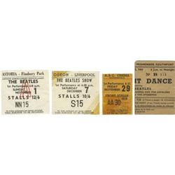 Beatles Group of Four Ticket Stubs