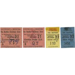 Four Beatles Ticket Stubs from December UK Shows