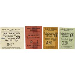 Beatles Group of 4 Stubs 1964
