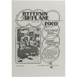 Jefferson Airplane and Poco Concert Poster.