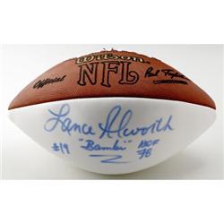Lance Alworth Single Signed Football with Inscri