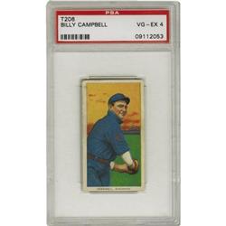 1909-11 T206 Billy Campbell PSA VG-EX 4. Defini