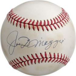 Joe DiMaggio Single Signed Baseball. Joe D made
