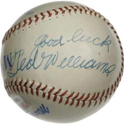 Ted Williams Single Signed Baseball. Widely con
