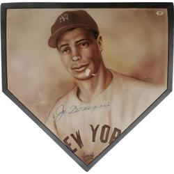 Joe DiMaggio Home Plate with Art. Exceptionally