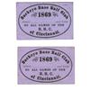 Image 2 : 1869 Buckeye Base Ball Club of Cincinnati Passes