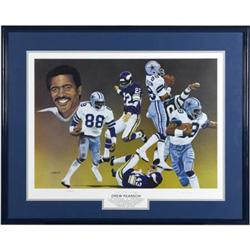 Drew Pearson Signed Lithograph. Mr. Clutch, Dre