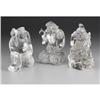 GROUP OF THREE ROCK CRYSTAL FIGURES OF DEITIES