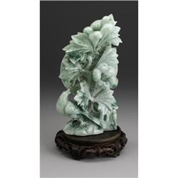 CHINESE CARVED JADE HARDSTONE OPENWORK GROUP