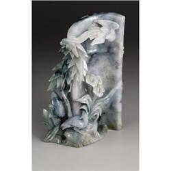 CHINESE CARVED JADE HARDSTONE OPENWORK GROUP