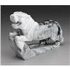 CHINESE CARVED JADE HARDSTONE FIGURE OF A TIGER