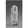 CHINESE CARVED JADE HARDSTONE FIGURE OF GUANYIN