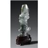 Image 2 : CHINESE CARVED JADE/HARDSTONE FIGURE OF GUANYIN