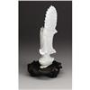 Image 2 : CHINESE CARVED JADE HARDSTONE FIGURE OF GUANYIN