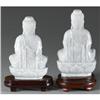 Image 2 : PAIR OF CHINESE JADE/HARDSTONE SEATED BUDDAIS