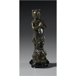 CHINESE CARVED JADE/HARDSTONE FIGURE