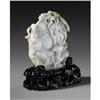 CHINESE CARVED JADE/HARDSTONE GROUP OF SHOULAO