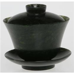 PAIR OF CHINESE JADE WINE CUPS