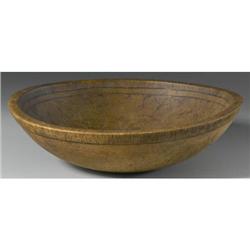 CARVED NUTWOOD FRUIT BOWL