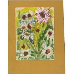 JOSEPHINE MAHAFFEY WATERCOLOR ON A PRINTED CARD