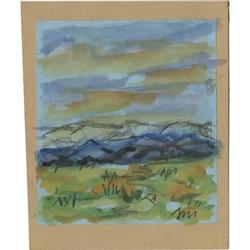 JOSEPHINE MAHAFFEY WATERCOLOR AND PEN ON PAPER