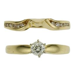 Diamond, Gold Ring Set
