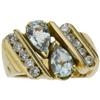 Blue Topaz, Diamond, Gold Ring