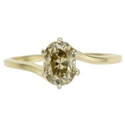 Colored Diamond, Solitaire Gold Ring
